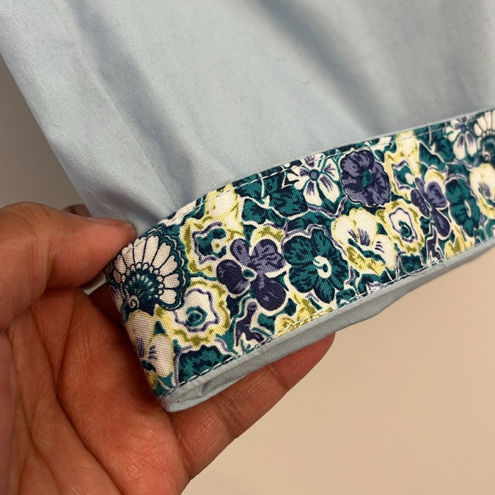 Robert Graham Blue Cotton Classic Fit Floral Lined Flat Front Shorts Sz 32 - Picture 8 of 17